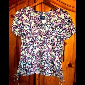 Caribbean Joe🌴☀️🌴Women’s ruched side shirt NWT